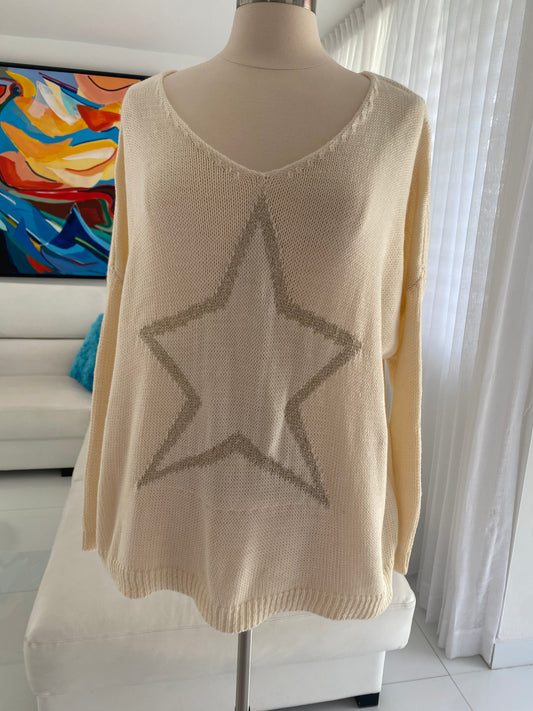 Star Ivory Sweater