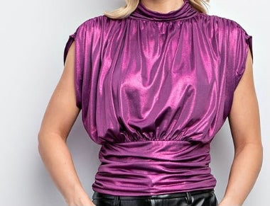 Metallic Purple Top