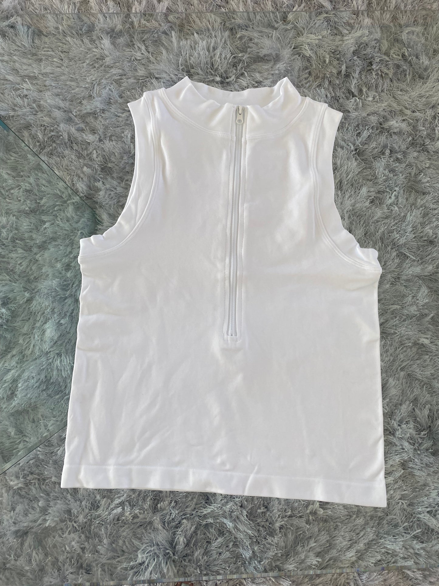 Zipper Basic Top White