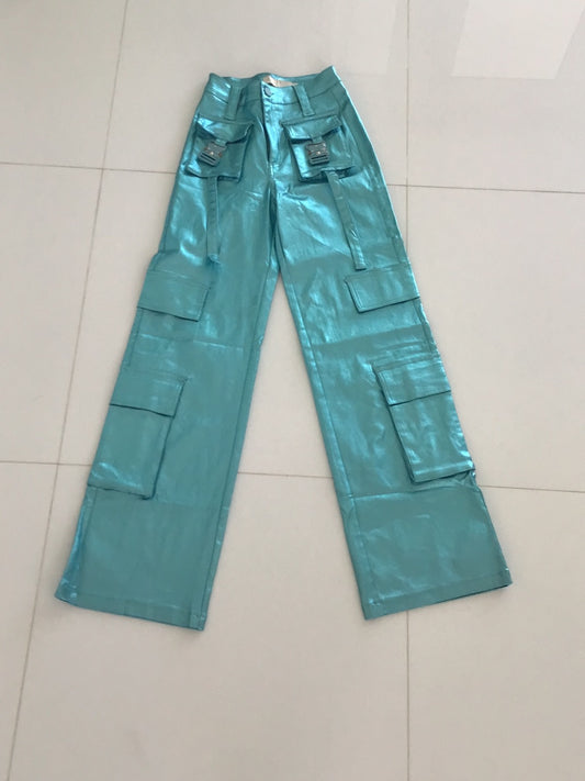 Metallic Cargo Pant