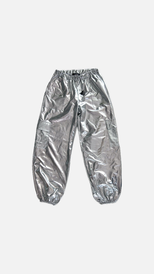 Metallic Silver Jogger Pant